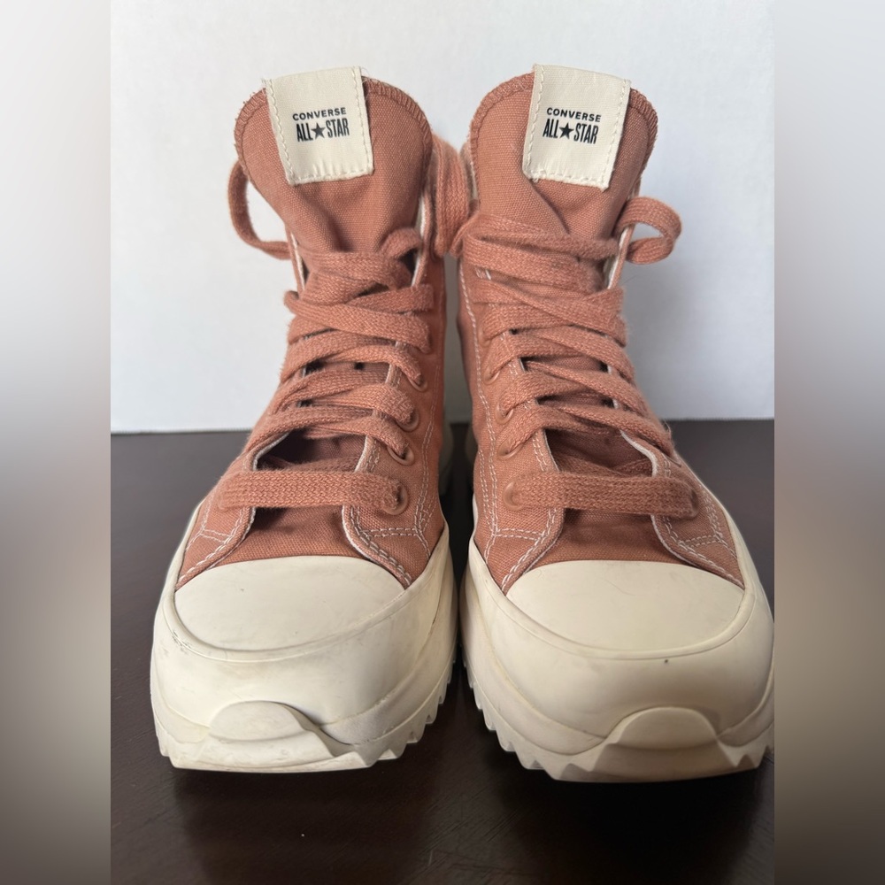 Converse Chuck Taylor High-Tops in Cream and Brown